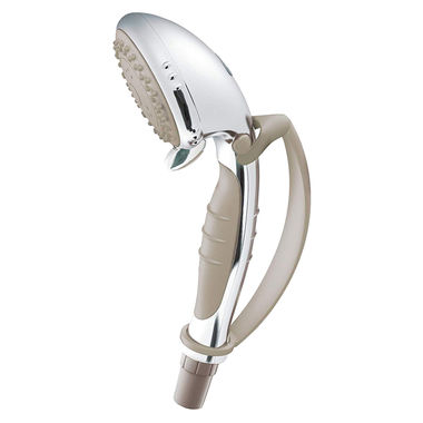 Click here to see Moen DN8001CA Moen 3-1/2in Home Care Four-Function Wall-Mount Handheld Shower with Pause Control Feature, Round, 1.75 GPM, ADA, Glacier - DN8001CA