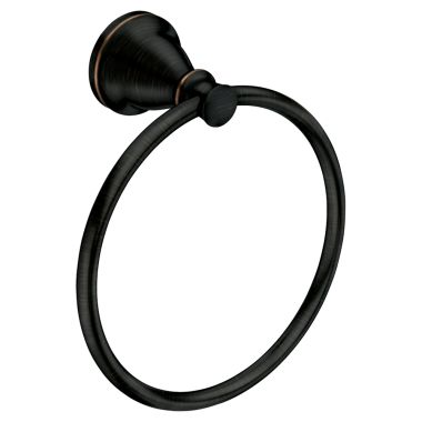 Click here to see Moen MY2786BRB Moen Hilliard Round Wall Mounted Towel Ring, Steel Mounting Bracket, Mediterranean Bronze - MY2786BRB