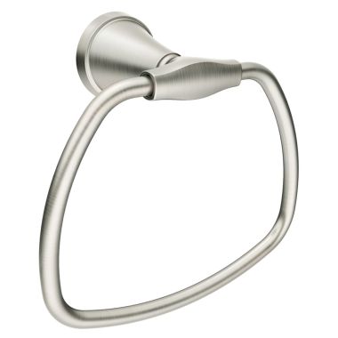 Click here to see Moen MY4886BN Moen Tiffin Wall Mounted Towel Ring, Zinc Constructed, Brushed Nickel - MY4886BN