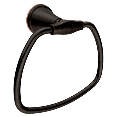 Click here to see Moen MY4886BRB Moen Tiffin Wall Mounted Towel Ring, Zinc Constructed, Mediterranean Bronze - MY4886BRB