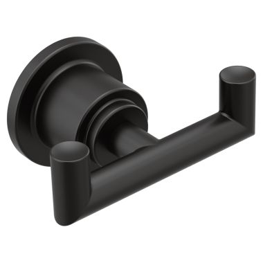 Click here to see Moen YB0803BL Moen YB0803BL Arris Double Robe Hook, Matte Black 