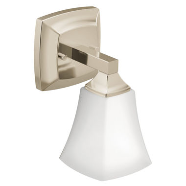 Click here to see Moen YB5161NL Moen Voss 1-Globe Bathroom Vanity Light, Polished Nickel - YB5161NL