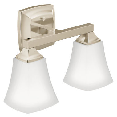 Click here to see Moen YB5162NL Moen Voss 2-Globe Bathroom Vanity Light, Polished Nickel - YB5162NL