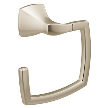 Click here to see Moen YB5186NL Moen Voss Wall Mounted Towel Ring, Zinc Constructed, Polished Nickel - YB5186NL