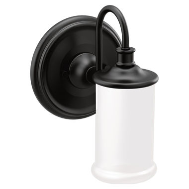 Click here to see Moen YB6461BL Moen Belfield 1-Globe Bathroom Vanity Light, Matte Black - YB6461BL