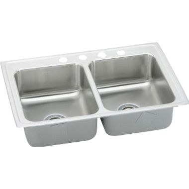 Click here to see Elkay LRAD2918404 Elkay LRAD2918404 Lustertone Classic Double-Bowl Drop-In Kitchen Sink, Lustrous Sink