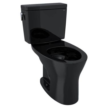 Click here to see Toto CST746CUMF#51 TOTO Drake 1G Two-Piece Elongated Dual Flush 1.0 and 0.8 GPF Universal Height DYNAMAX TORNADO FLUSH Toilet, Ebony - CST746CUMF#51