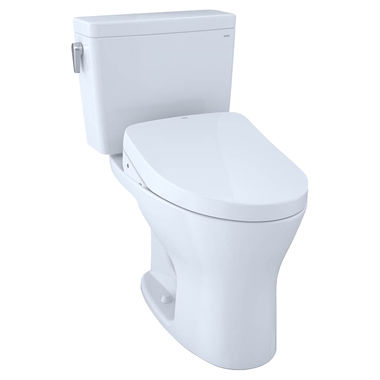 Click here to see Toto MW7463056CEMFG#01 TOTO Drake WASHLET+ S550e Two-Piece Toilet - 1.28 GPF & 0.8 GPF - Universal Height - Cotton White - MW7463056CEMFG#01