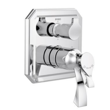 Click here to see Brizo T75630-PC Brizo Virage TempAssure Thermostatic Valve Trim w/ 6-Function Diverter Trim, Lever Handles, Polished Chrome - T75630-PC