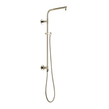 Click here to see Delta 58820-PN Delta Universal Showering 26in Round Shower Column Kit with Stretchable Hose for Shower Head and Hand Shower, Brilliance Polished Nickel - 58820-PN