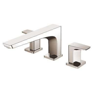 Click here to see Toto TBG07201U#PN TOTO GE Two-Handle Three-Hole Roman Tub Faucet Trim, Angular Spout, Lever Handles, ADA, Brass, Polished Nickel - TBG07201U#PN