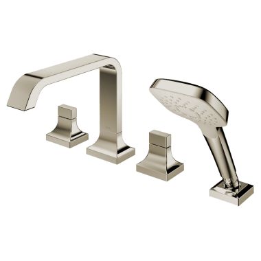 Click here to see Toto TBG08202U#BN TOTO GC Two-Handle Four-Hole Roman Tub Faucet Trim, Double-Bend Spout, Less Hand Shower, Brushed Nickel - TBG08202U#BN
