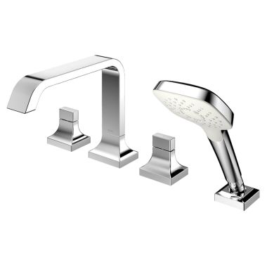 Click here to see Toto TBG08202U#CP TOTO GC Two-Handle Four-Hole Roman Tub Faucet Trim, Double-Bend Spout, Less Hand Shower, Polished Chrome - TBG08202U#CP