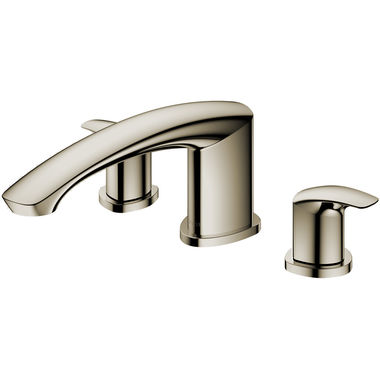 Click here to see Toto TBG09201U#BN TOTO GM Two-Handle Three-Hole Roman Tub Faucet Trim, Lever Handles, ADA-Compliant, Brass, Brushed Nickel - TBG09201U#BN