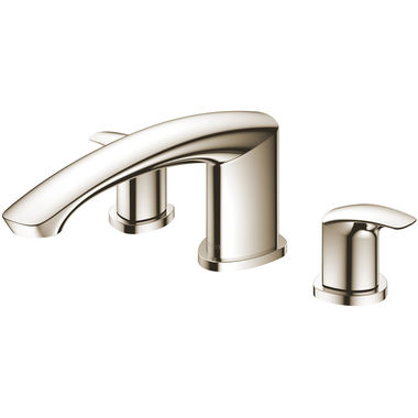 Click here to see Toto TBG09201U#PN TOTO GM Two-Handle Three-Hole Roman Tub Faucet Trim, Lever Handles, ADA-Compliant, Brass, Polished Nickel - TBG09201U#PN