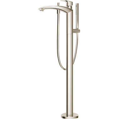 Click here to see Toto TBG09306U#PN TOTO GM Single-Handle Freestanding Tub Filler with 1.75 GPM Hand Shower, Lever Handle, COMFORT GLIDE, COMFORT WAVE, Polished Nickel - TBG09306U#PN
