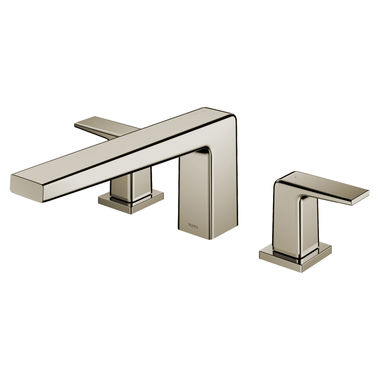 Click here to see Toto TBG10201U#BN TOTO GB Two-Handle Three-Hole Roman Tub Faucet Trim, Lever Handles, ADA-Compliant, Brass, Brushed Nickel - TBG10201U#BN