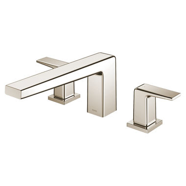 Click here to see Toto TBG10201U#PN TOTO GB Two-Handle Three-Hole Roman Tub Faucet Trim, Lever Handles, ADA-Compliant, Brass, Polished Nickel - TBG10201U#PN