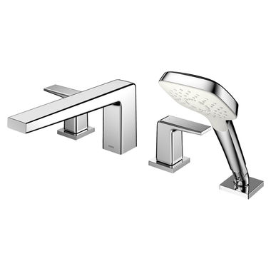 Click here to see Toto TBG10202U#CP TOTO GB Two-Handle Four-Hole Roman Tub Faucet Trim, Lever Handles, ADA, Less Hand Shower, Polished Chrome - TBG10202U#CP