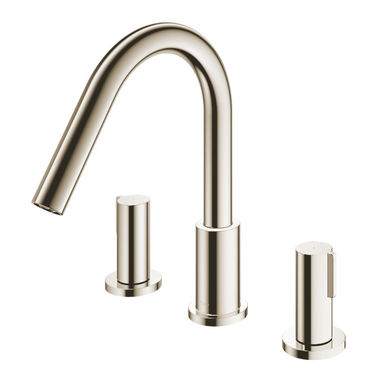 Click here to see Toto TBG11201U#PN TOTO GF Two-Handle Three-Hole Roman Tub Faucet Trim, Lever Handles, Deck-Mount, ADA, Polished Nickel - TBG11201U#PN