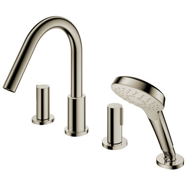 Click here to see Toto TBG11202U#BN TOTO GF Two-Handle Four-Hole Roman Tub Faucet Trim, Lever Handles, ADA, Less Hand Shower, Brushed Nickel -TBG11202U#BN