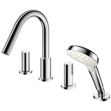 Click here to see Toto TBG11202U#CP TOTO GF Two-Handle Four-Hole Roman Tub Faucet Trim, Lever Handles, ADA, Less Hand Shower, Polished Chrome - TBG11202U#CP