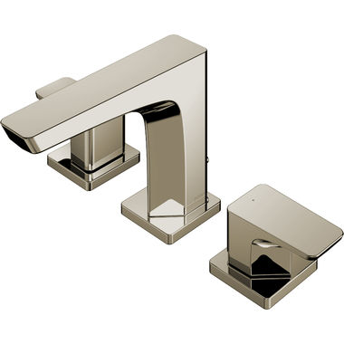 Click here to see Toto TLG07201U#BN TOTO GE Two-Handle Widespread Bathroom Sink Faucet with Metal Pop-Up Drain and Taut V-Shaped Edge, 1.2 GPM, Three-Hole, Brushed Nickel - TLG07201U#BN