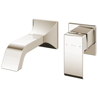 Click here to see Toto TLG08307U#PN TOTO GC Wall-Mount Short Single-Handle Brass Bathroom Sink Faucet with  COMFORT GLIDE Technology, Lever Handle, 1.2 GPM, Polished Nickel - TLG08307U#PN