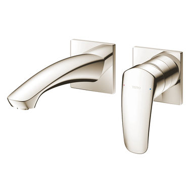 Click here to see Toto TLG09307U#PN TOTO GC Wall-Mount Short Single-Handle Brass Bathroom Sink Faucet with COMFORT GLIDE Technology, Lever Handle, 1.2 GPM, Brushed Nickel - TLG09307U#PN