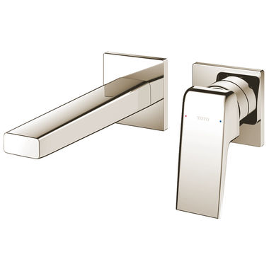 Click here to see Toto TLG10307U#PN TOTO GB Wall-Mount Single-Handle Bathroom Sink Faucet with COMFORT GLIDE Technology, Lever Handle, Two-Hole, 1.2 GPM, Polished Nickel - TLG10307U#PN
