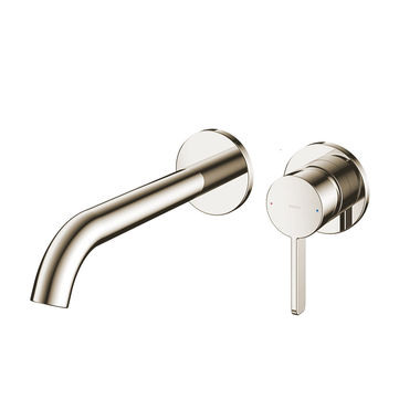 Click here to see Toto TLG11308U#PN TOTO GF Wall-Mount Single-Handle Long Bathroom Faucet with COMFORT GLIDE Technology, Lever Handle, Two-Hole, 1.2 GPM, Polished Nickel - TLG11308U#PN