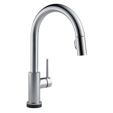 Click here to see Delta 9159TV-AR-DST Delta Trinsic Single-Handle Arctic Stainless Pull-Down Kitchen Faucet, 1.8 GPM, Lever Handle, Diamond Seal Technology, ADA, Touch2O, VoiceIQ - 9159TV-AR-DST