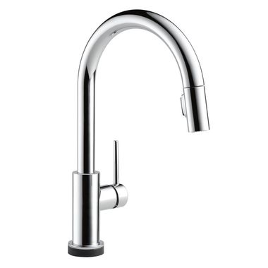Click here to see Delta 9159TV-DST Delta Trinsic Single-Handle Chrome Pull-Down Kitchen Faucet, 1.8 GPM, Lever Handle, Diamond Seal Technology, ADA, Touch2O, VoiceIQ - 9159TV-DST