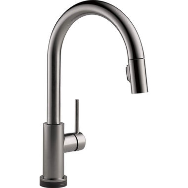 Click here to see Delta 9159TV-KS-DST Delta Trinsic Single-Handle Black Stainless Pull-Down Kitchen Faucet, 1.8 GPM, Lever Handle, Diamond Seal Technology, ADA, Touch2O, VoiceIQ - 9159TV-KS-DST