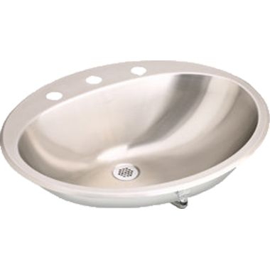 Click here to see Elkay LLVR20173 Elkay Asana Single Bowl Sink, 3 Holes, 8in Centers, 21in, Top Mount, 18 Gauge Stainless Steel, Lustrous Satin - LLVR20173