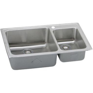 Click here to see Elkay LFGR37223 Elkay LFGR37223 Gourmet Stainless Steel Double Bowl Sink