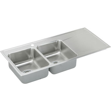 Click here to see Elkay ILR4822L1 Elkay ILR4822L1 Lustertone Double Bowl Drop-In Gourmet Sink
