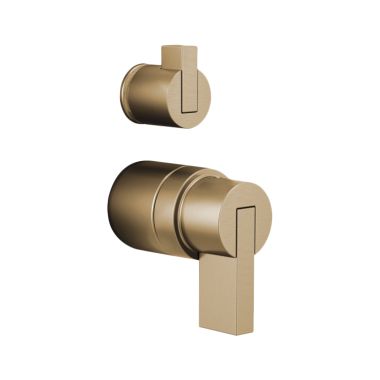 Click here to see Brizo HL75P32-GL Brizo Litze Pressure Balance Lever Handle Kit with Diverter and Temperature Control, ADA, Brilliance Luxe Gold - HL75P32-GL