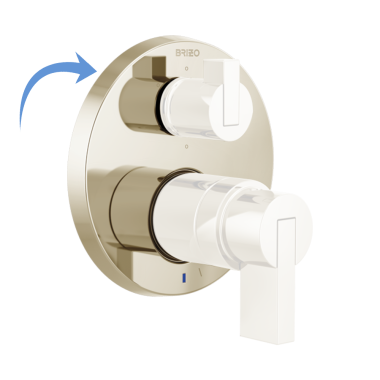 Click here to see Brizo T75P635-PNLHP Brizo Litze Pressure Balance Valve Trim w/ 6-Function Diverter Trim, Less Handles, Polished Nickel - T75P635-PNLHP