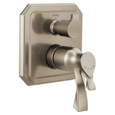 Click here to see Brizo T75630-BN Brizo Virage TempAssure Thermostatic Valve Trim w/ 6-Function Diverter Trim, Lever Handles, Brushed Nickel - T75630-BN