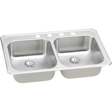 Click here to see Elkay GECR33212 Elkay GECR33212 Gourmet Double Bowl Sink