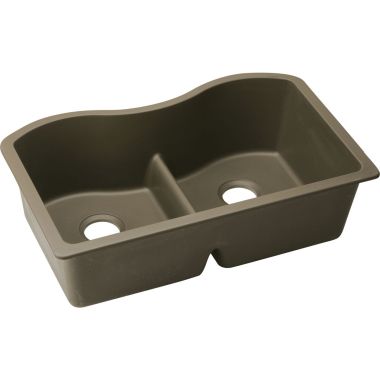 Click here to see Elkay ELGULB3322MC0 Elkay ELGULB3322MC0 Quartz Classic Equal Double Bowl Undermount Sink with Aqua Divide, 33