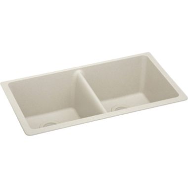 Click here to see Elkay ELGU3322BQ0 Elkay ELGU3322BQ0 Bisque Double Bowl E-Granite Gourmet Sink