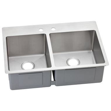 Click here to see Elkay EFTLB332210CDBL0 Elkay EFRTUO332210L2 Crosstown Slim Rim Double Bowl Sink