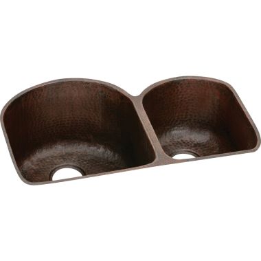 Click here to see Elkay ECU311910RACH Elkay ECU311910RACH Double Bowl Undermount Offset 60/40 Sink, Copper