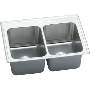 Click here to see Elkay DLRQ332212MR2 Elkay DLRQ332212MR2 Gourmet Stainless Steel Double Bowl Sink