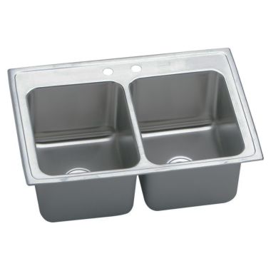 Click here to see Elkay DLRQ3322122 Elkay DLRQ3322122 Gourmet Stainless Steel Double Bowl Sink