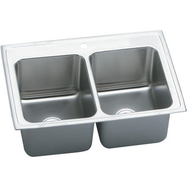 Click here to see Elkay DLRQ3322121 Elkay DLRQ3322121 Gourmet Stainless Steel Double Bowl Sink