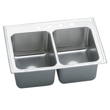 Click here to see Elkay DLRQ3322120 Elkay DLRQ3322120 Gourmet Stainless Steel Double Bowl Sink