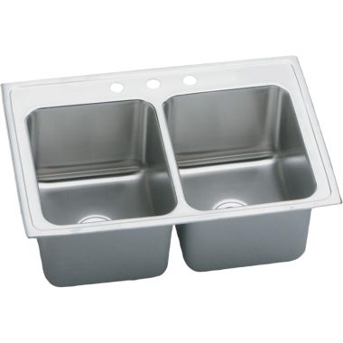 Click here to see Elkay DLRQ3322103 Elkay DLRQ3322103 Gourmet Stainless Steel Double Bowl Sink